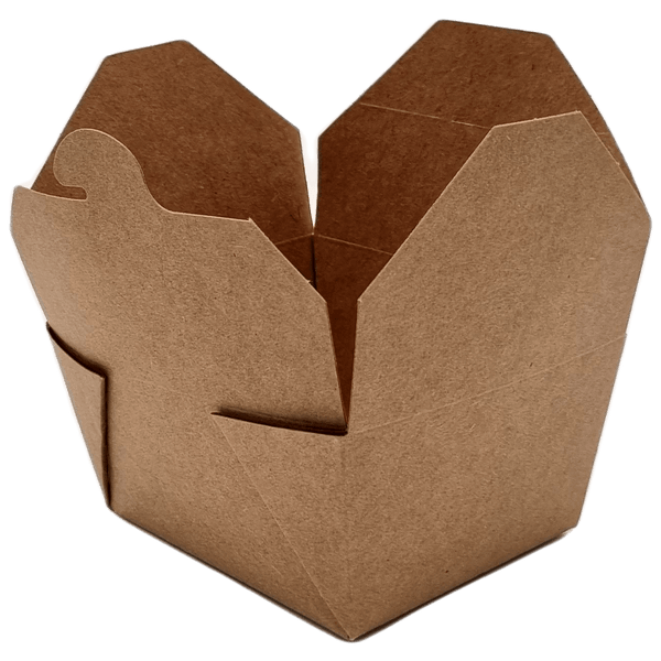 Cutie de carton pentru Mancare, 4 clapete, Kraft natur - 600ml - S-Pack