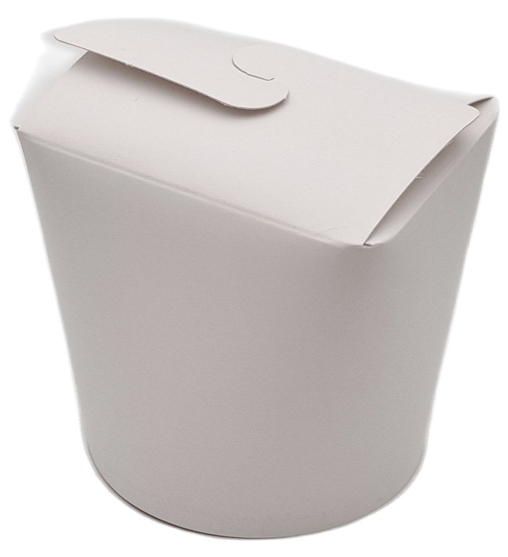 Cutie din carton pentru noodles, Alb - 480ml - S-Pack