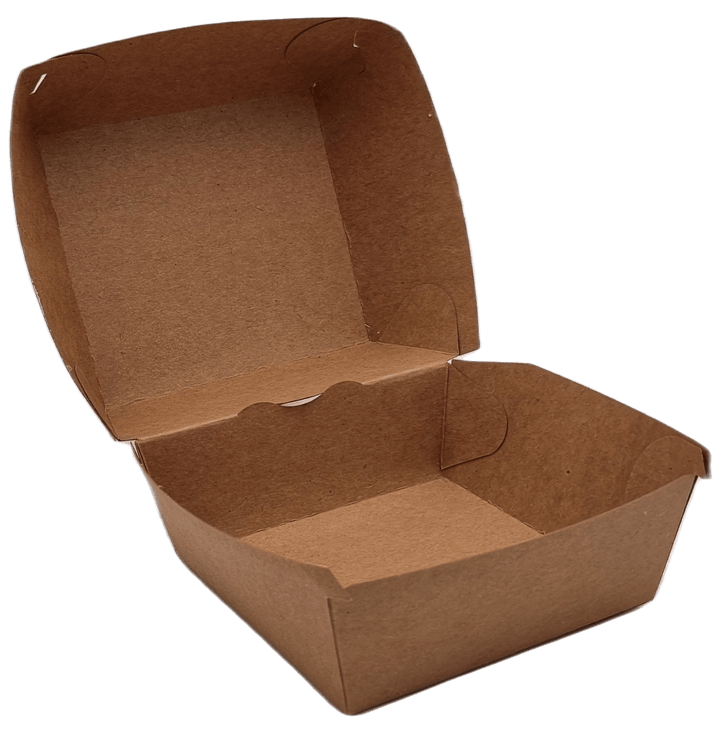 Cutie de carton pentru Burger, Kraft natur - Dimensiune Mare - S-Pack