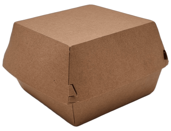 Cutie de carton pentru Burger, Kraft natur - Dimensiune Mare - S-Pack