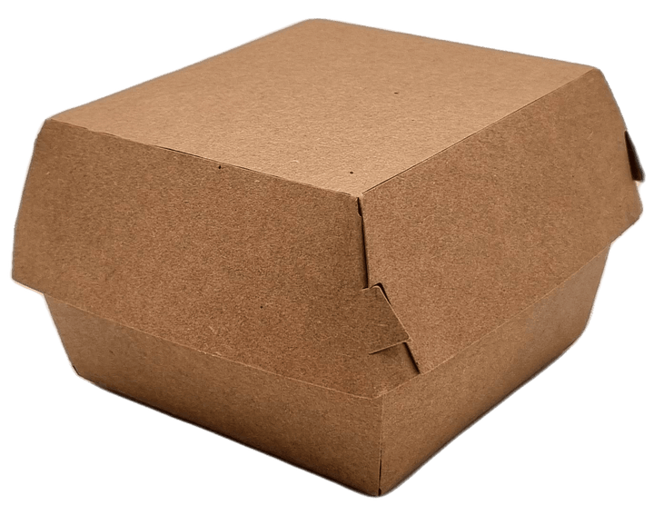 Cutie de carton pentru Burger, Kraft natur - Dimensiune Mica - S-Pack
