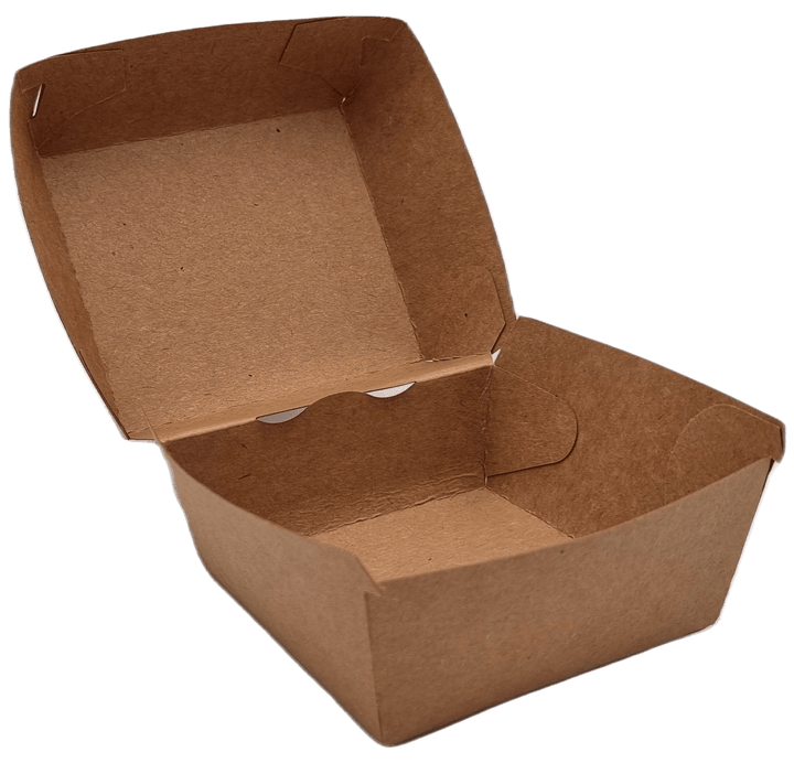 Cutie de carton pentru Burger, Kraft natur - Dimensiune Mica - S-Pack