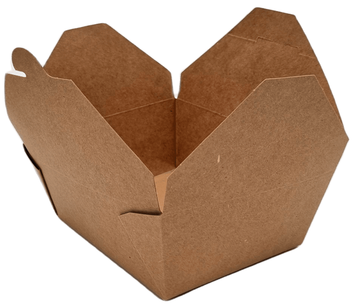 Cutie de carton pentru Mancare, 4 clapete, Kraft natur - 1000ml - S-Pack