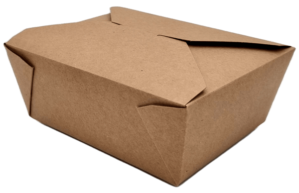 Cutie de carton pentru Mancare, 4 clapete, Kraft natur - 1000ml - S-Pack